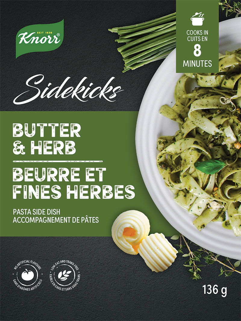 Knorr Sidekicks Butter & Herb package front.