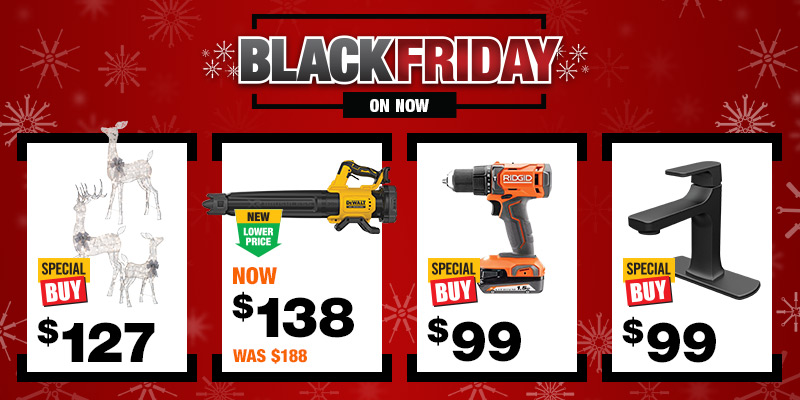 The Home Depot Canada Black Friday digital banner.